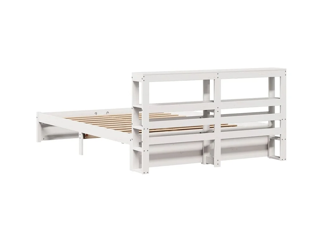 Letto per adulti | Letto matrimoniale | Giroletto con Testiera senza Materasso Bianco 160x200 cm