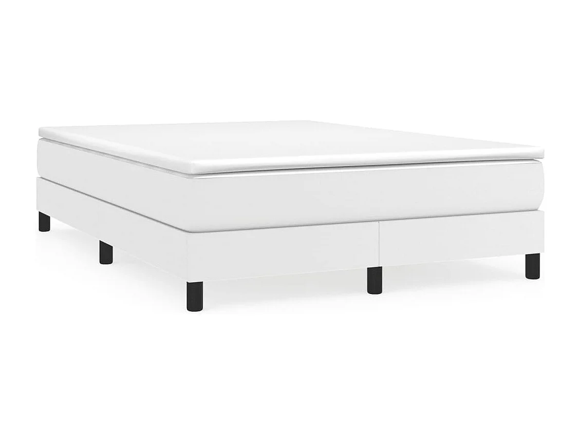 Lit double | Lit adulte | Cadre de lit blanc 140x200 cm similicuir