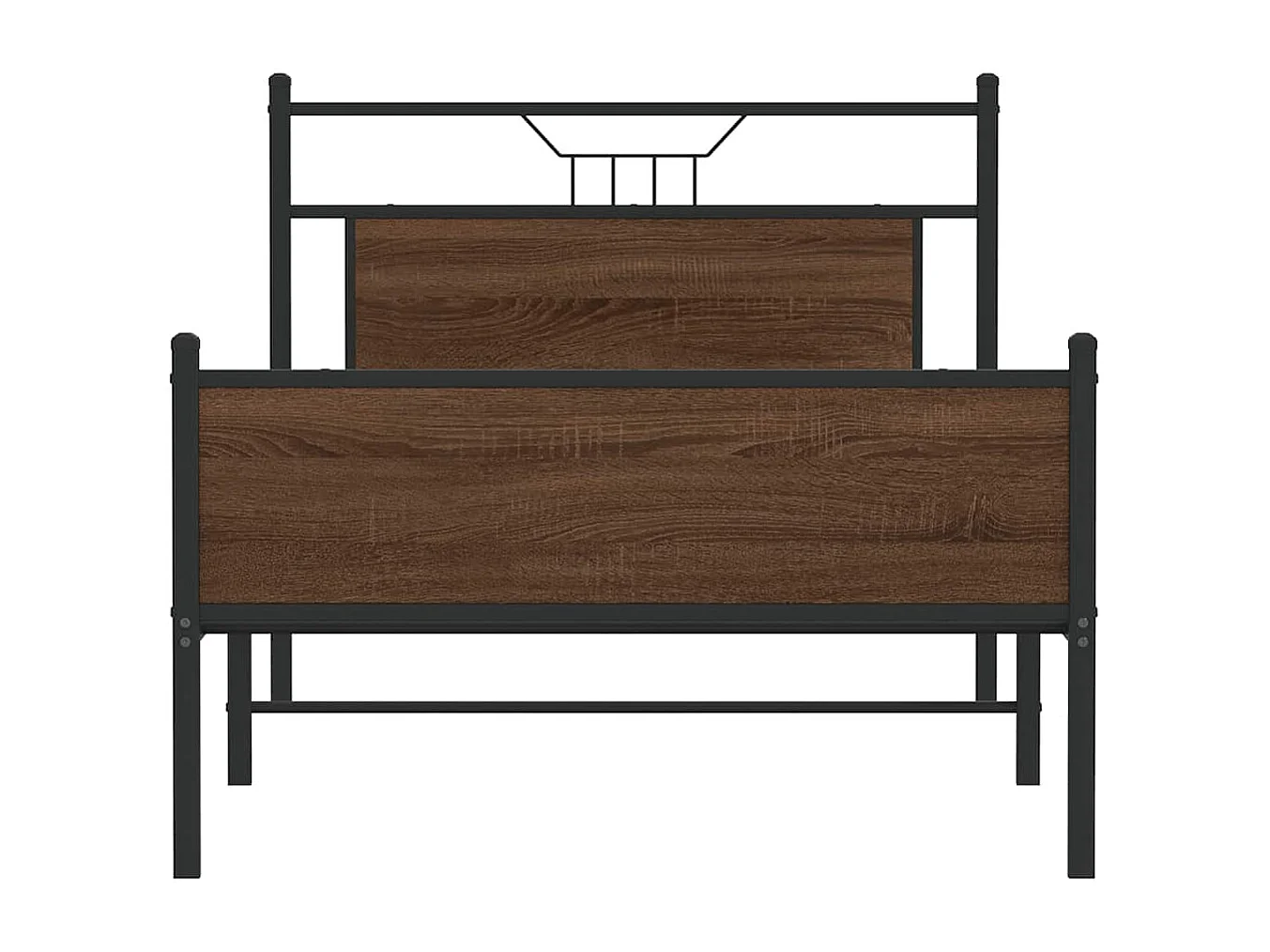 Lit simple | Lit adulte, enfant | Cadre de lit chêne marron 100x200 cm