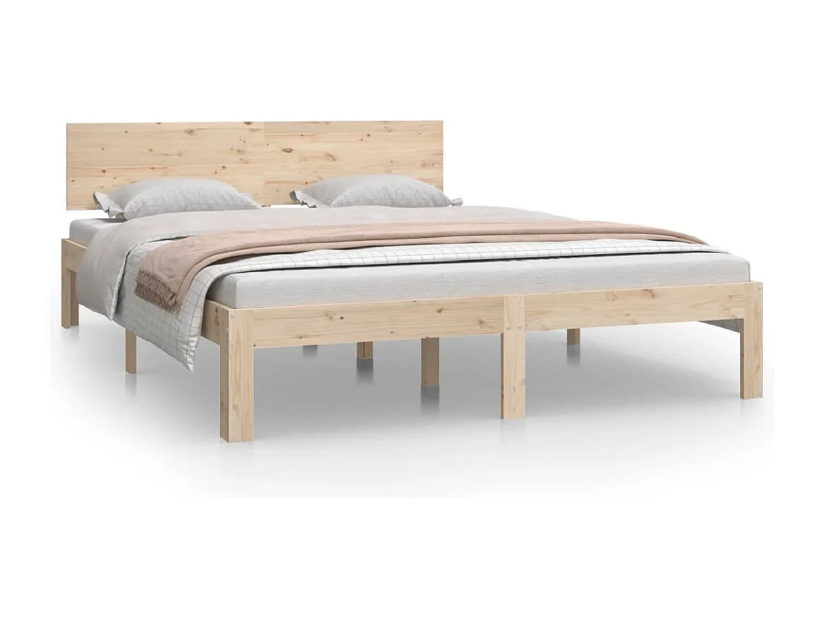 Lit double | Lit adulte | Cadre de lit bois massif de pin 140x200 cm