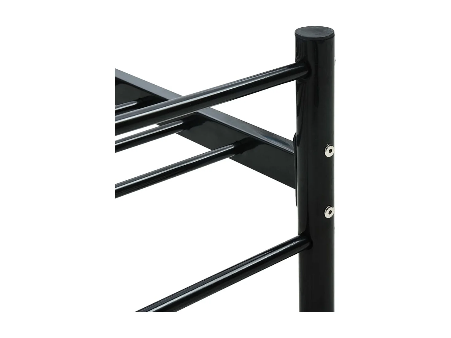 Lit simple | Lit adulte, enfant | Cadre de lit noir métal 90x200 cm