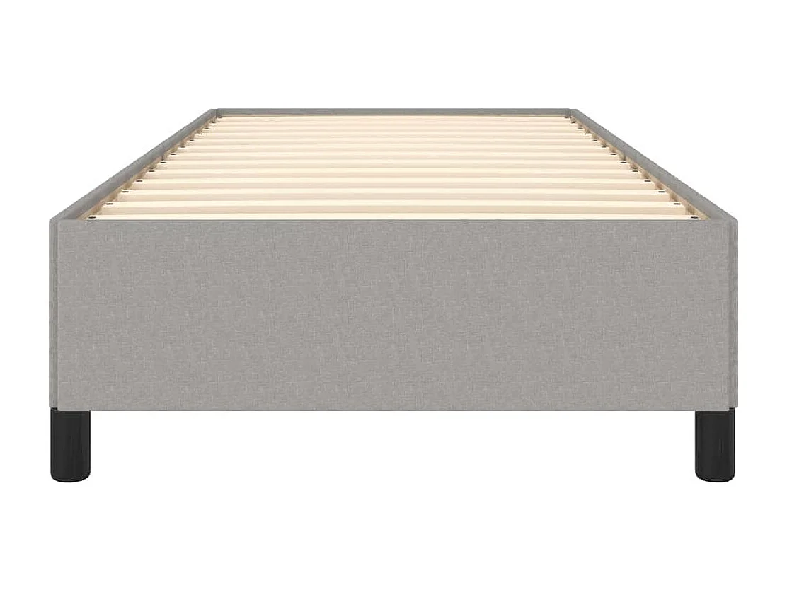 Lit simple | Lit adulte, enfant | Cadre de lit gris clair 90x190 cm tissu
