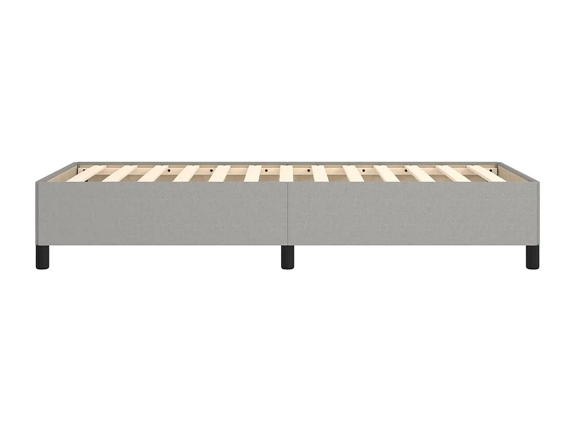 Lit simple | Lit adulte, enfant | Cadre de lit gris clair 90x190 cm tissu