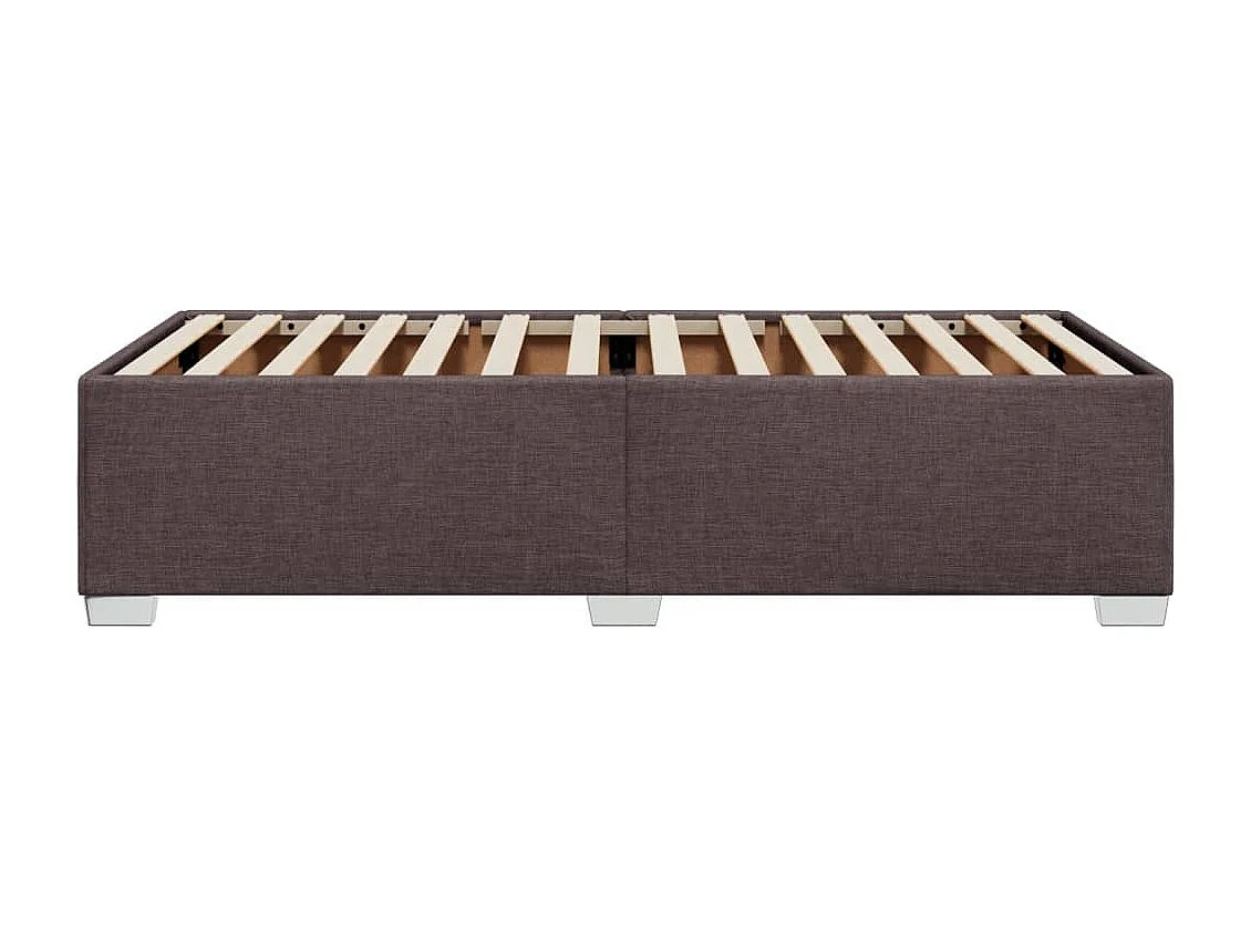 Lit simple | Lit adulte, enfant | Cadre de lit marron foncé 100x200 cm tissu