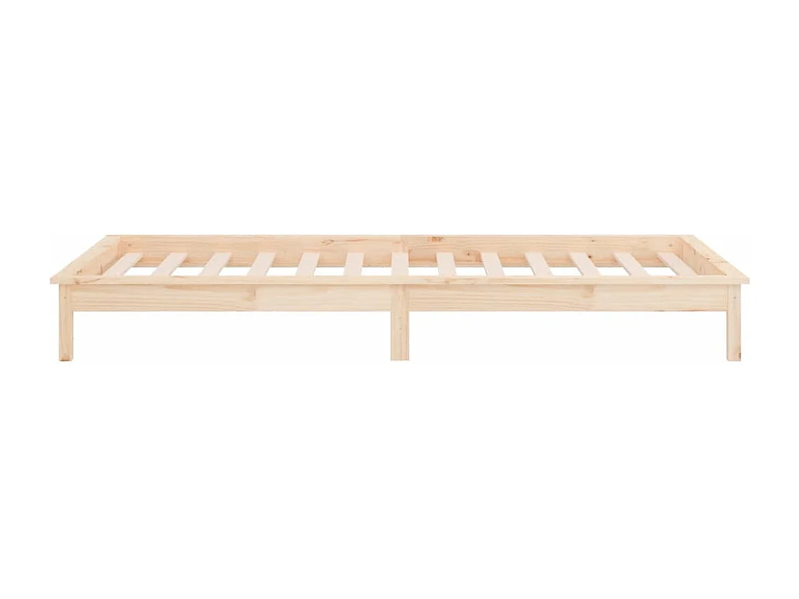 Lit simple | Lit adulte, enfant | Cadre de lit à LED 90x190 cm bois massif