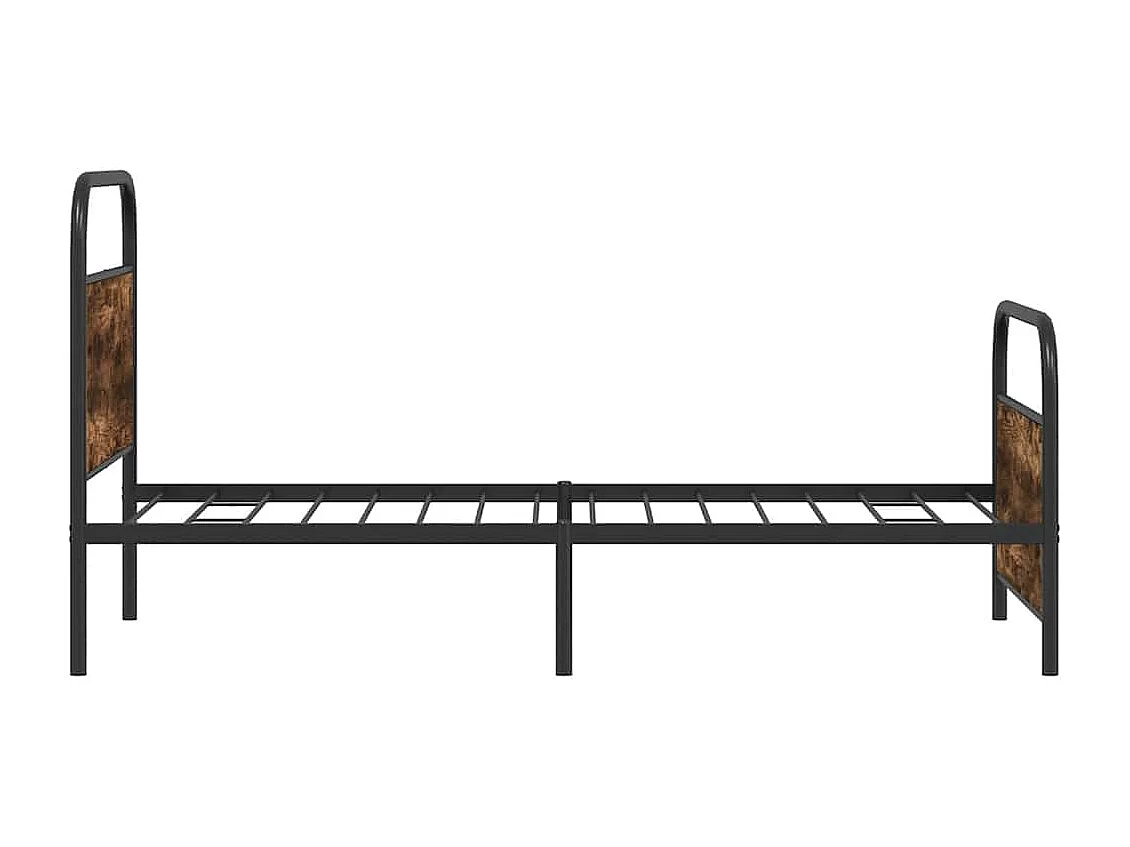 Letto per adulti | Letto singolo | Giroletto senza Materasso Rovere Fumo 107x203 cm in Truciolato