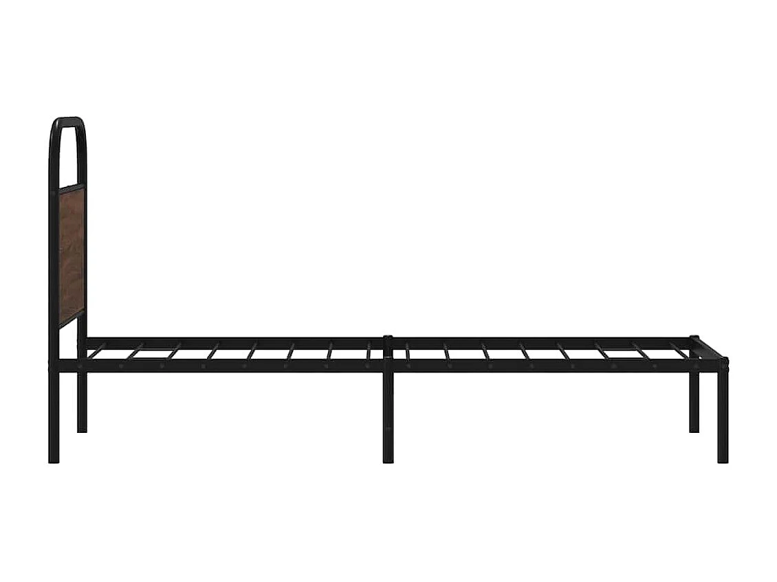 Lit simple | Lit adulte, enfant | Cadre de lit 75x190cm chêne marron bois ingénierie