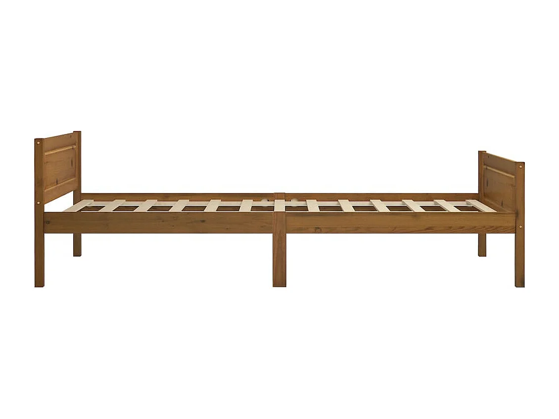 Lit simple | Lit adulte, enfant | Cadre de lit pin massif marron miel 100x200 cm