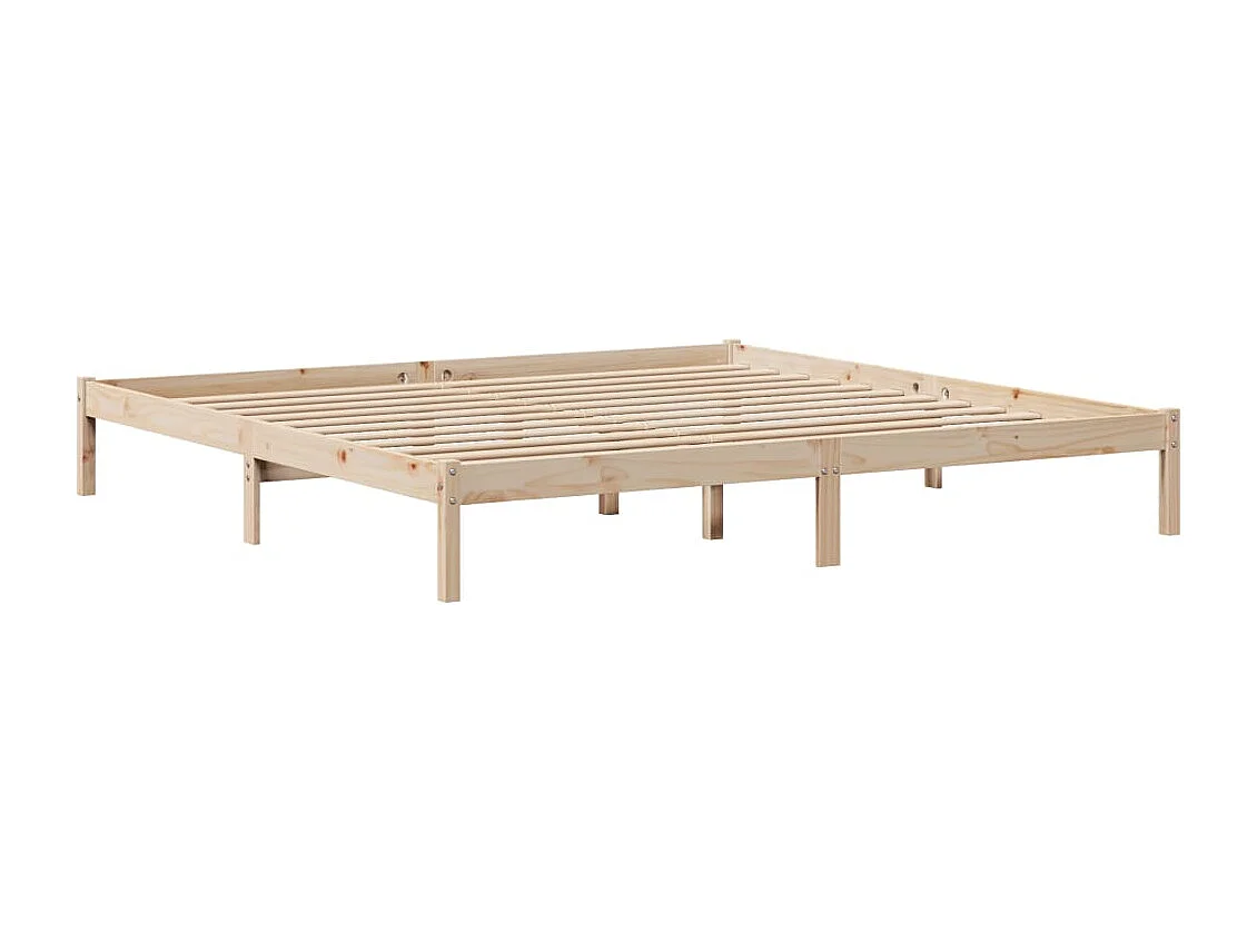Lit double | Lit adulte | Cadre de lit 200x200 cm bois massif de pin