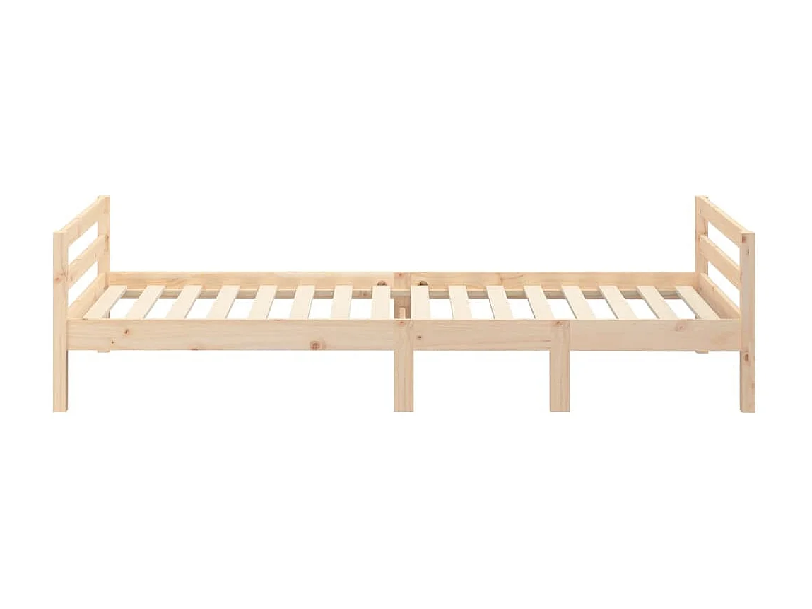 Lit simple | Lit adulte, enfant | Cadre de lit 75x190 cm bois de pin massif