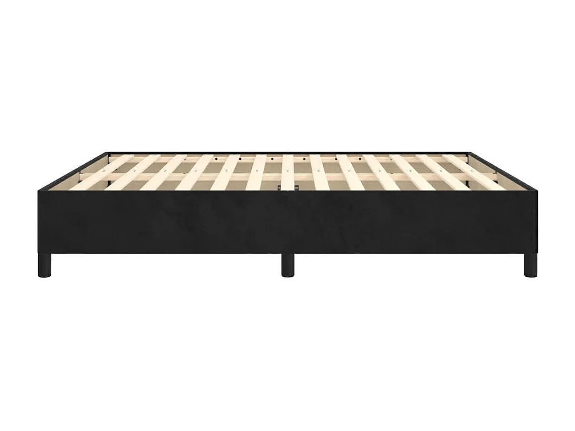 Lit double | Lit adulte | Cadre de lit noir 180x200 cm velours