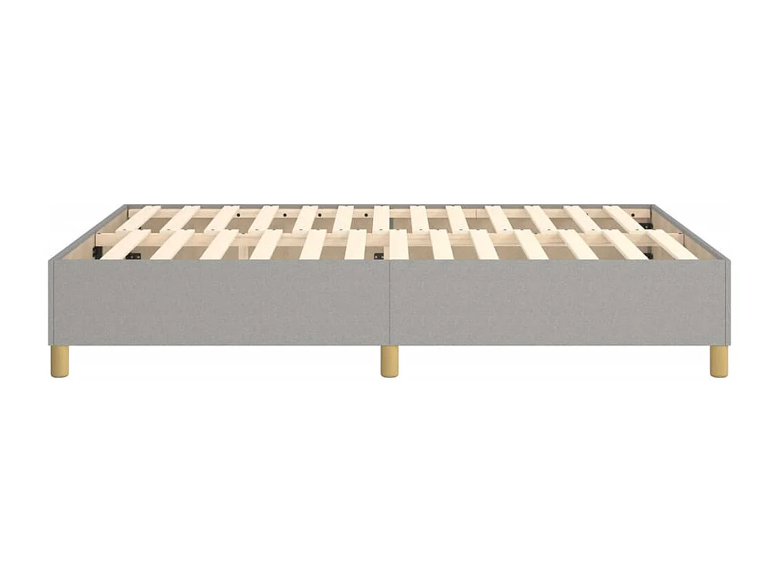 Lit double | Lit adulte | Cadre de lit gris clair 140x190 cm tissu