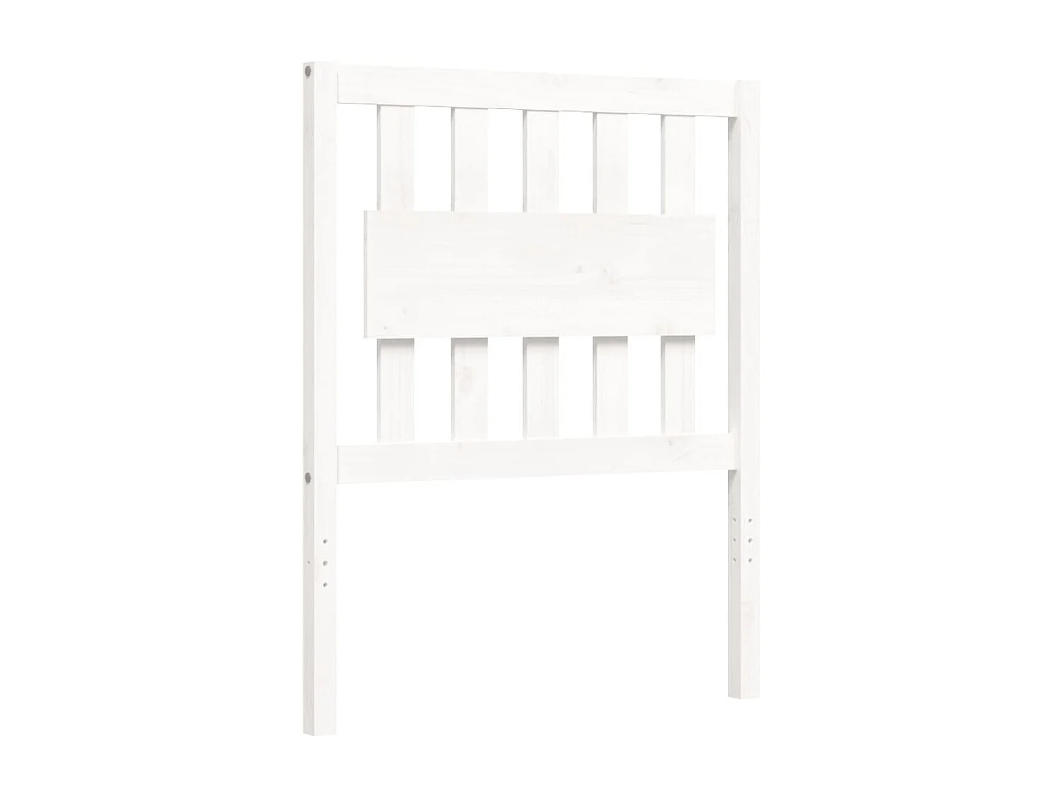 Lit simple | Lit adulte, enfant | Cadre de lit blanc bois de pin massif 75x190 cm