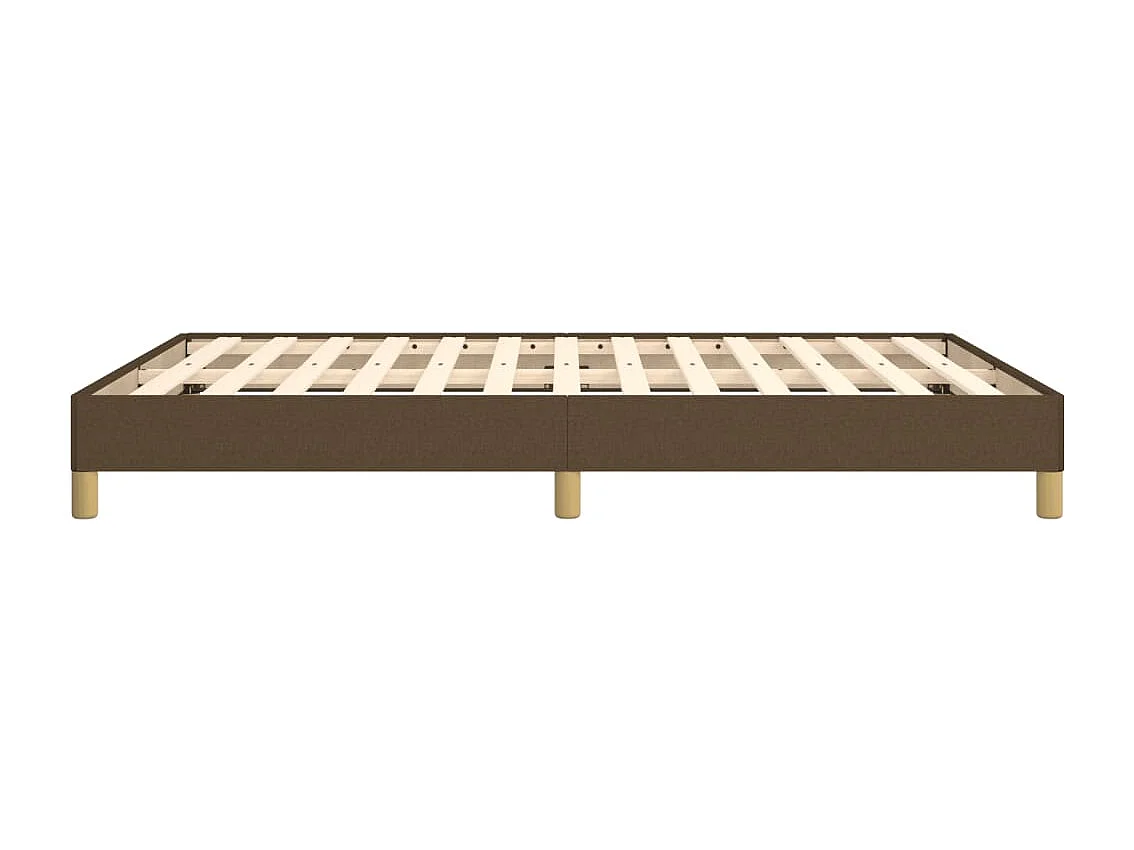 Lit double | Lit adulte | Cadre de lit marron foncé 140x190 cm tissu