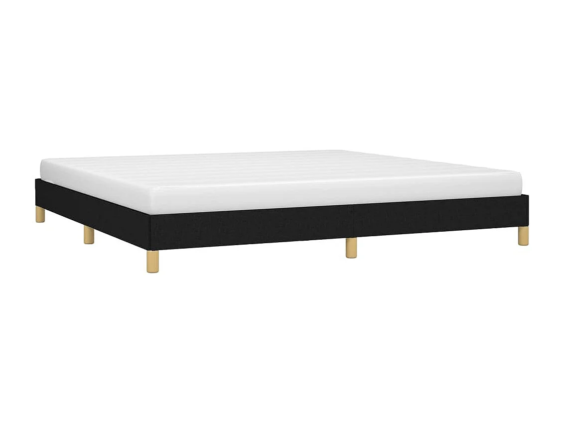 Lit double | Lit adulte | Cadre de lit noir 200x200 cm tissu