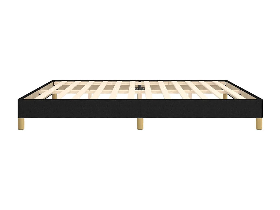 Lit double | Lit adulte | Cadre de lit noir 200x200 cm tissu