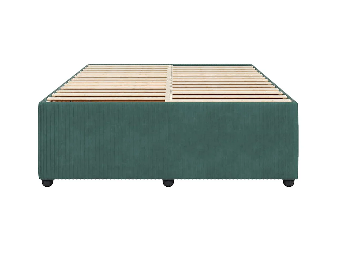 Letto per adulti | Letto matrimoniale | Giroletto senza Materasso Verde Scuro 140x200 cm in Velluto