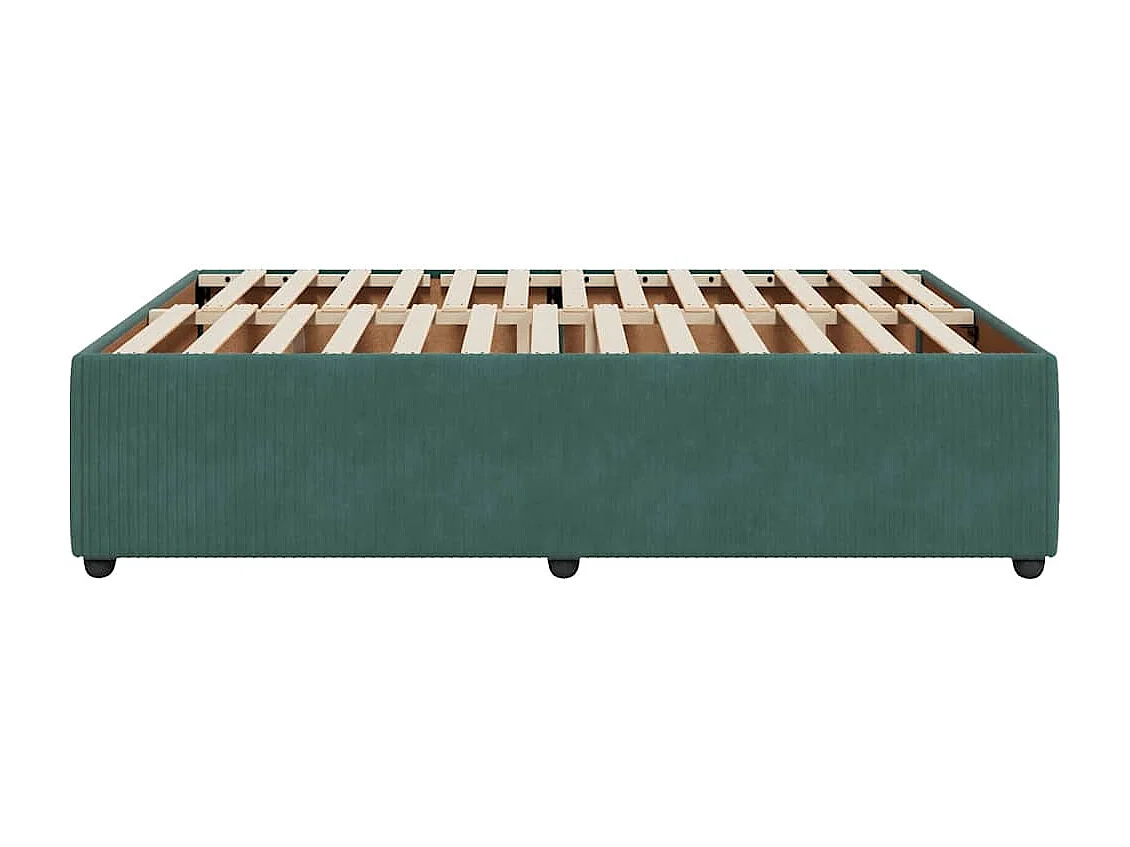 Lit double | Lit adulte | Cadre de lit vert foncé 140x200 cm velours
