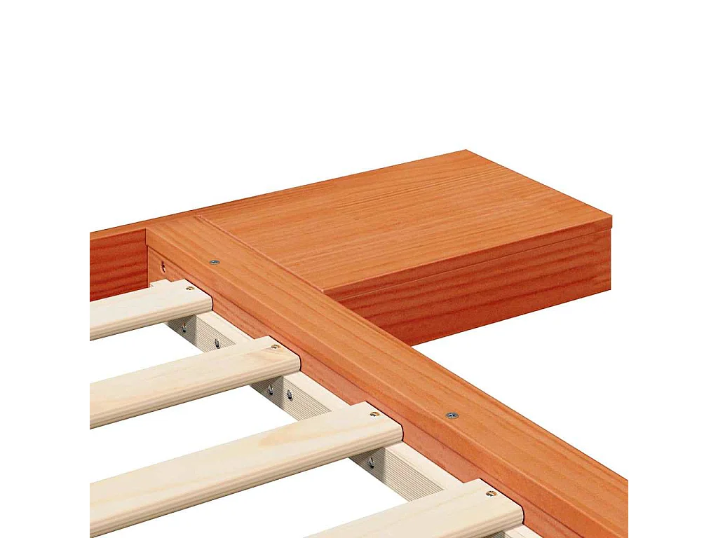 Lit simple | Lit adulte, enfant | Cadre de lit Marron 90x200 cm bois