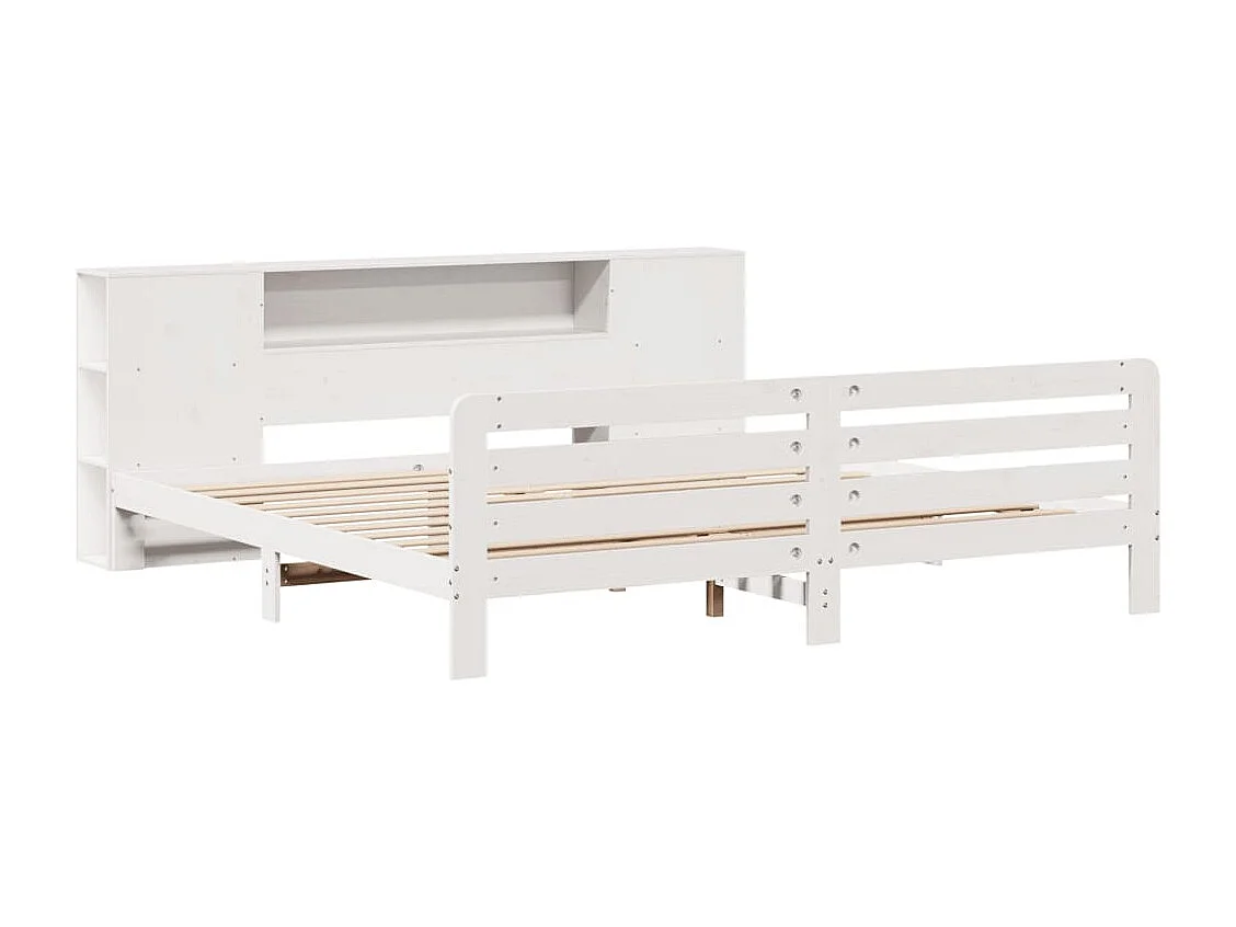 Letto per adulti | Letto matrimoniale | Giroletto senza Materasso Bianco 200x200 cm Legno Massello Pino