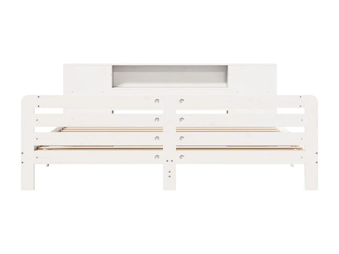 Letto per adulti | Letto matrimoniale | Giroletto senza Materasso Bianco 200x200 cm Legno Massello Pino