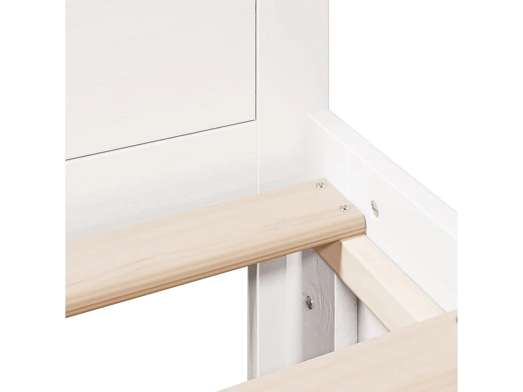 Letto per adulti | Letto matrimoniale | Giroletto senza Materasso con Testata Bianco 150x200 cm Pino