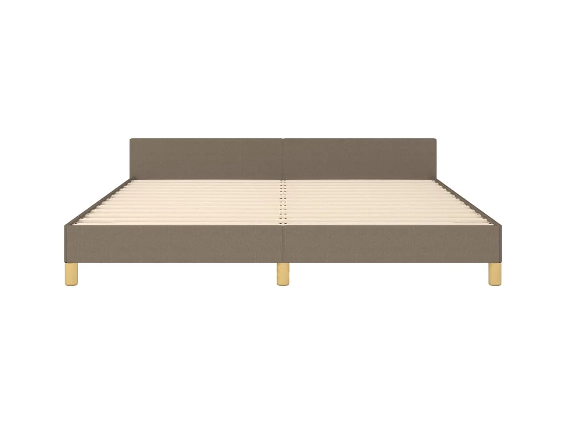 Lit double | Lit adulte | Cadre de lit taupe 180x200 cm tissu