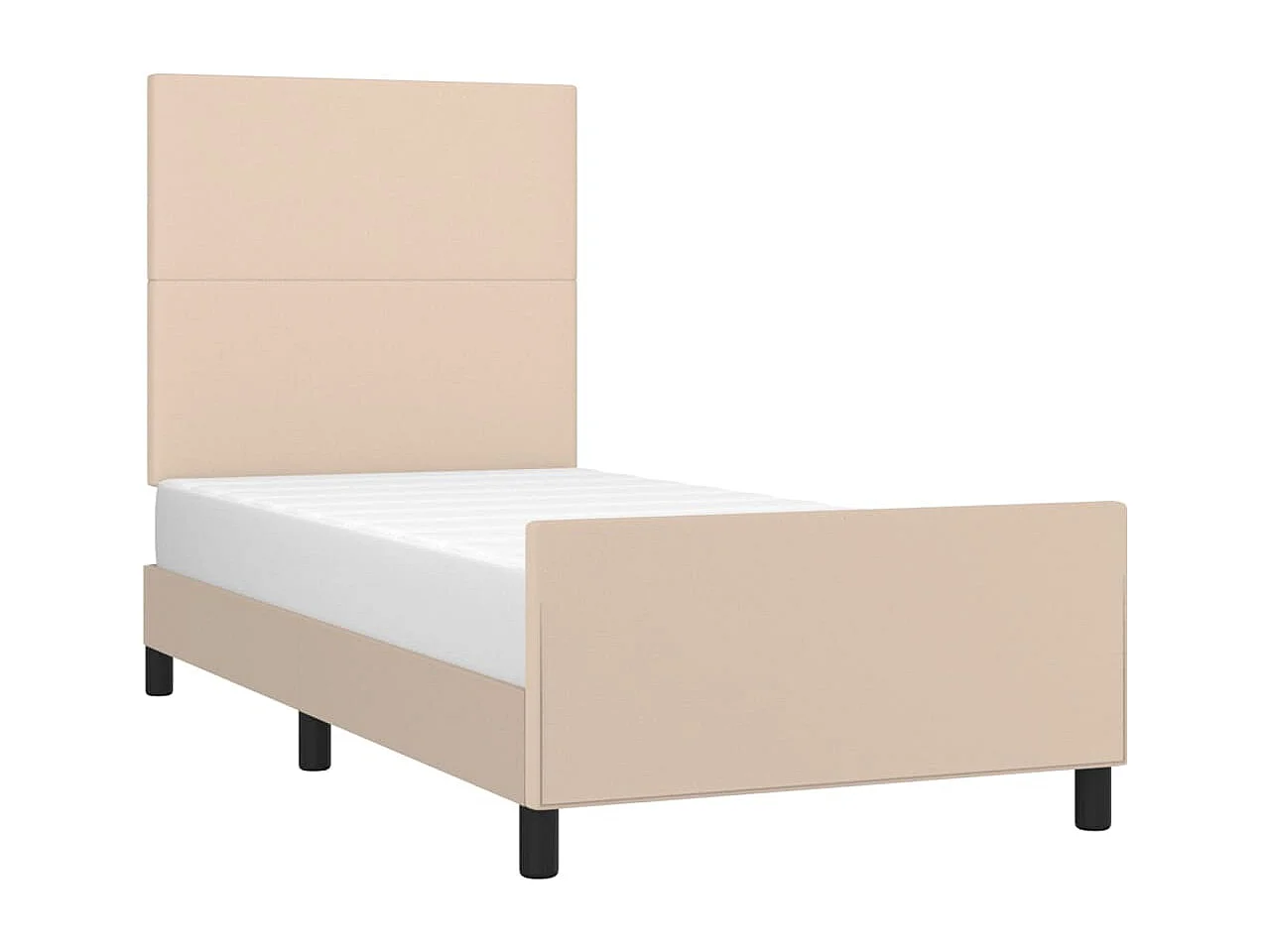 Lit simple | Lit adulte, enfant | Cadre de lit cappuccino 90x200 cm similicuir