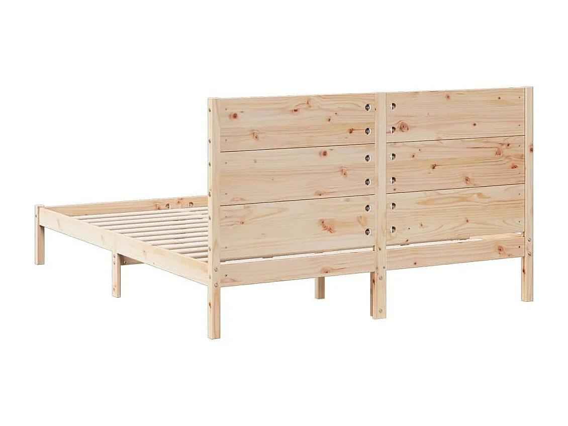 Letto per adulti | Letto matrimoniale | Giroletto Extra Lungo senza Materasso 160x210 cm Legno Massello