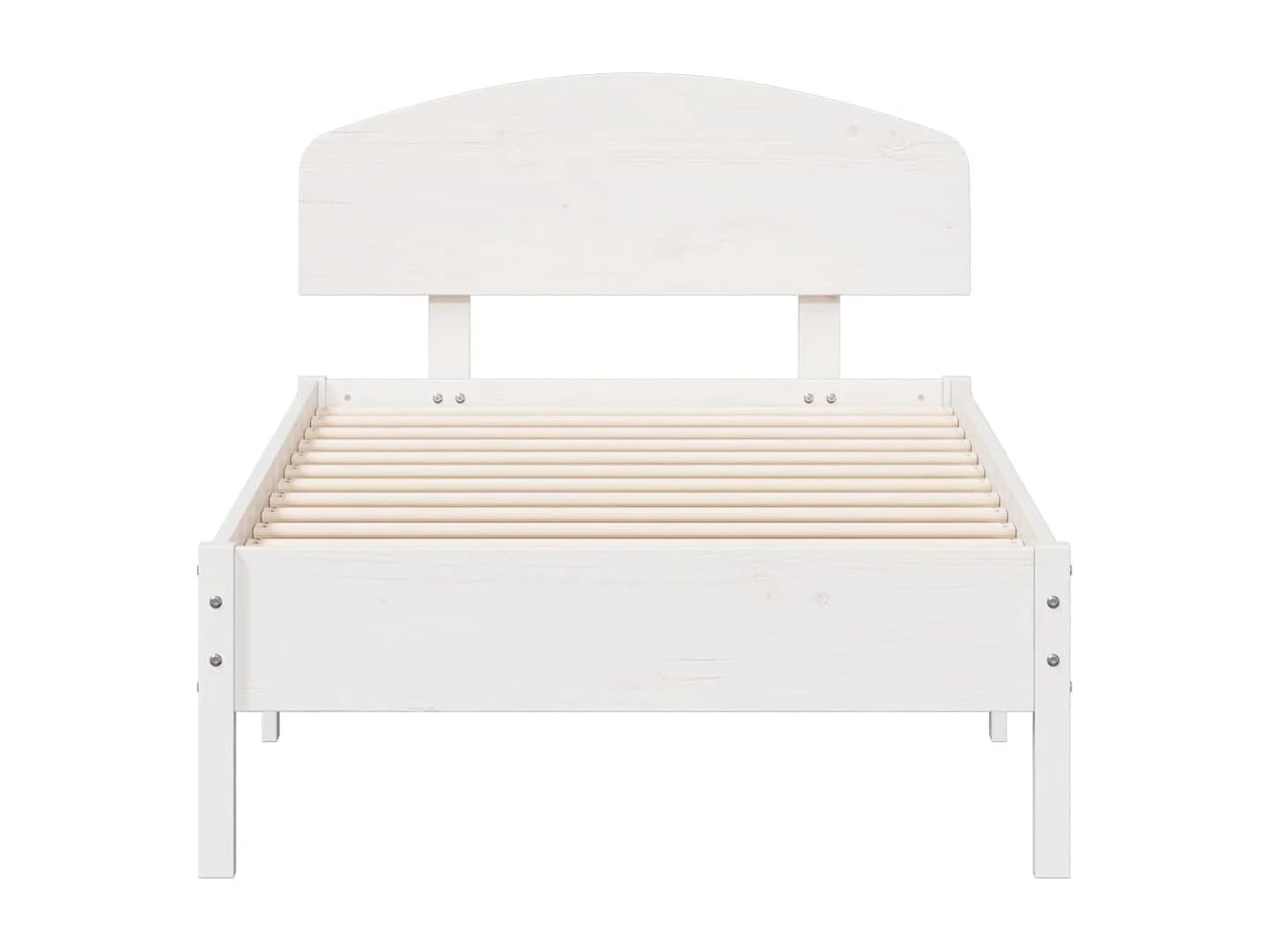 Lit simple | Lit adulte, enfant | Cadre de lit blanc 90x190 cm bois de pin massif