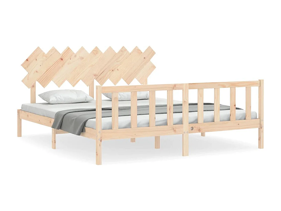 Lit double | Lit adulte | Cadre de lit bois massif de pin 180x200 cm