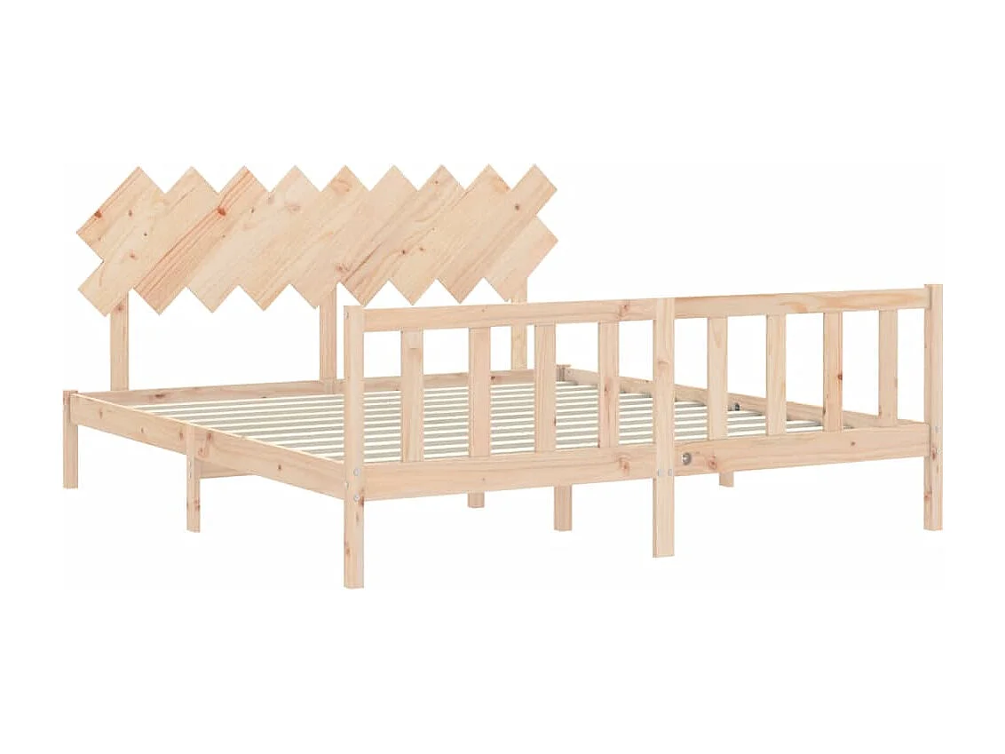 Lit double | Lit adulte | Cadre de lit bois massif de pin 180x200 cm