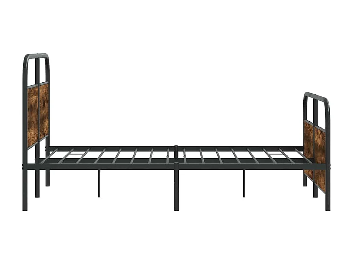 Lit double | Lit adulte | Cadre de lit en métal chêne fumé 140x200 cm