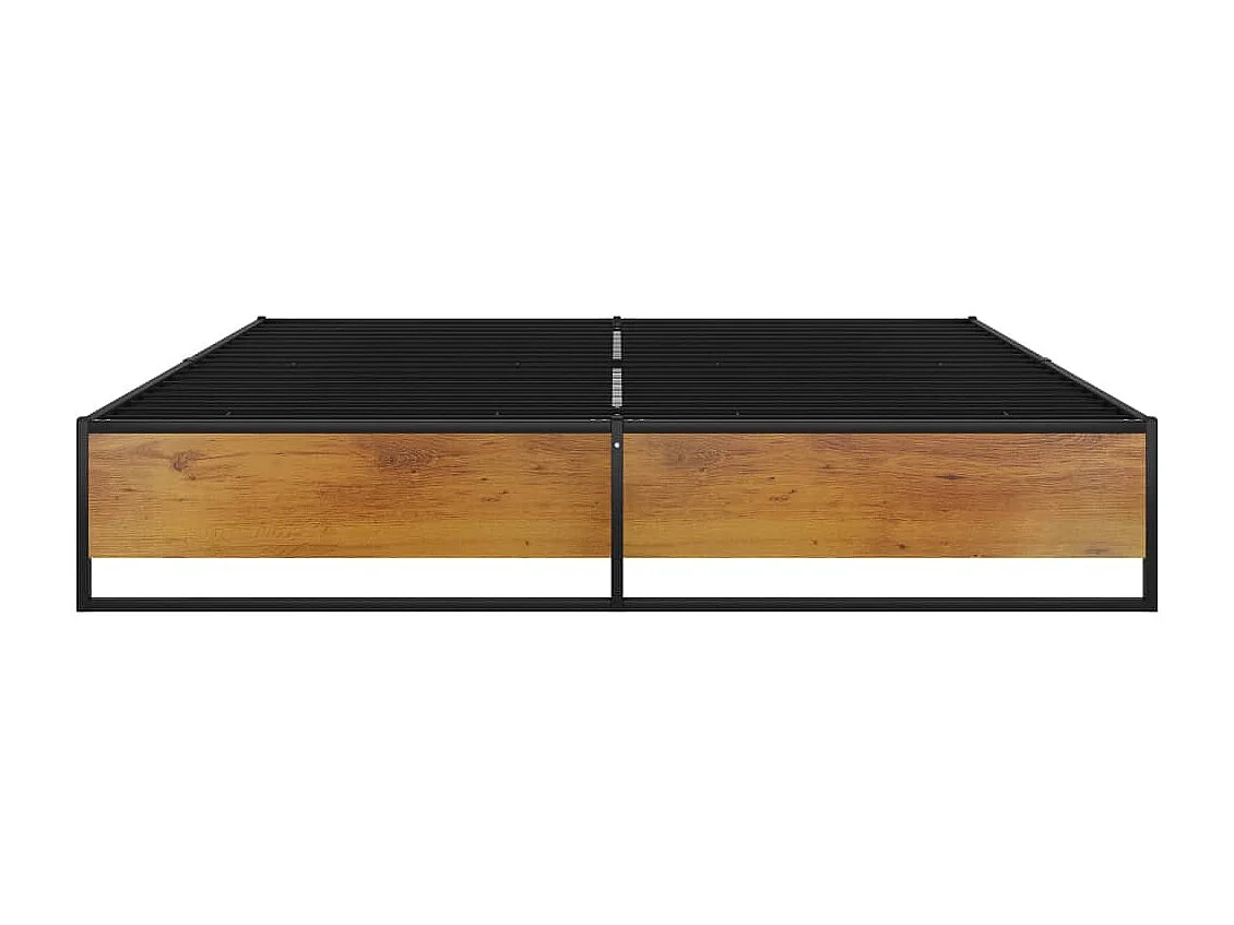 Lit double | Lit adulte | Cadre de lit noir métal 140x200 cm