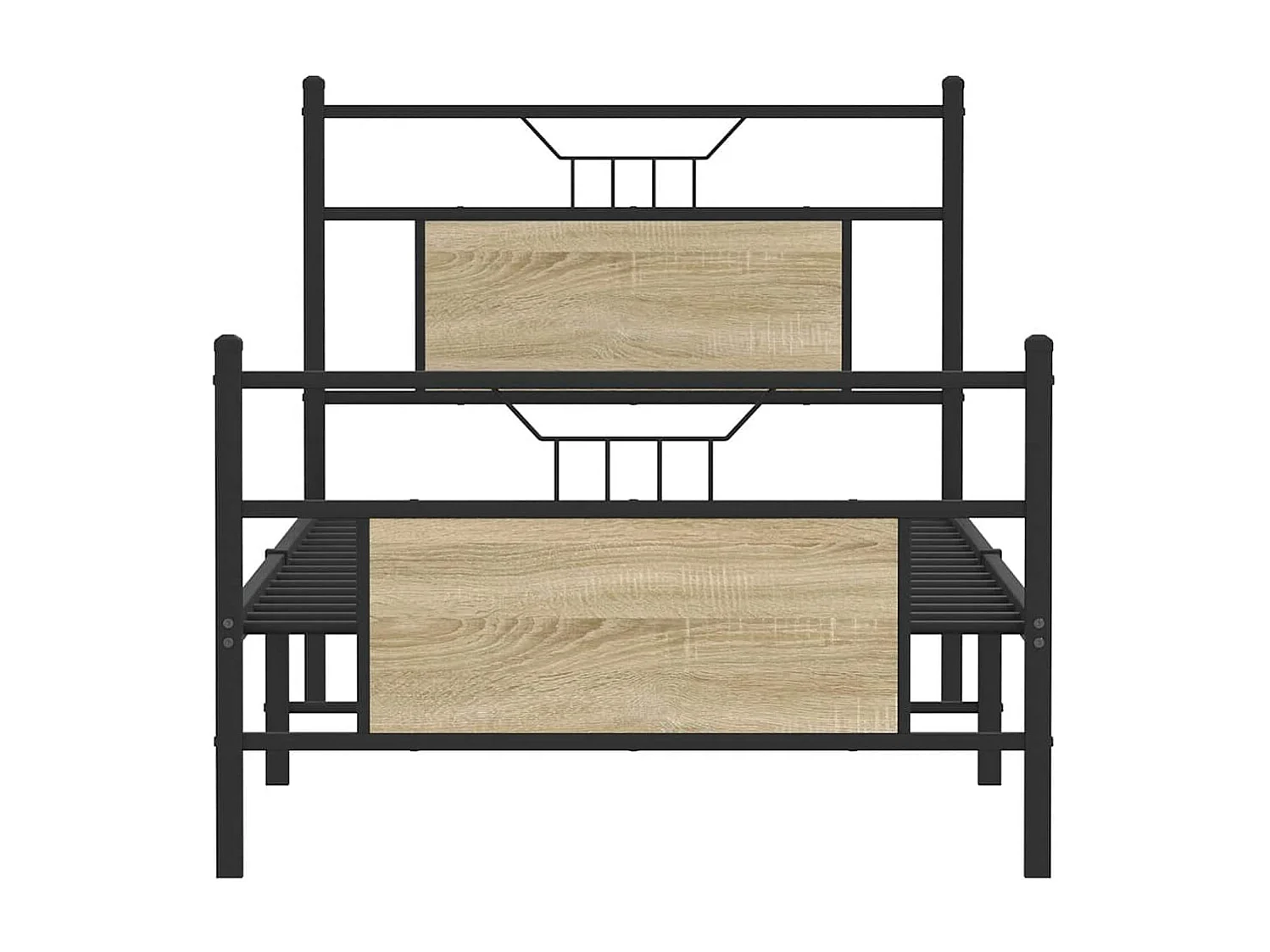 Letto per adulti | Letto singolo | Giroletto senza Materasso Rovere Sonoma 90x200 cm in Truciolato