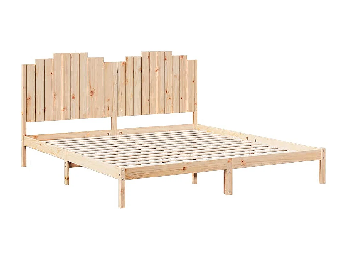 Letto per adulti | Letto matrimoniale | Giroletto Extra Lungo senza Materasso 200x220 cm Legno Massello
