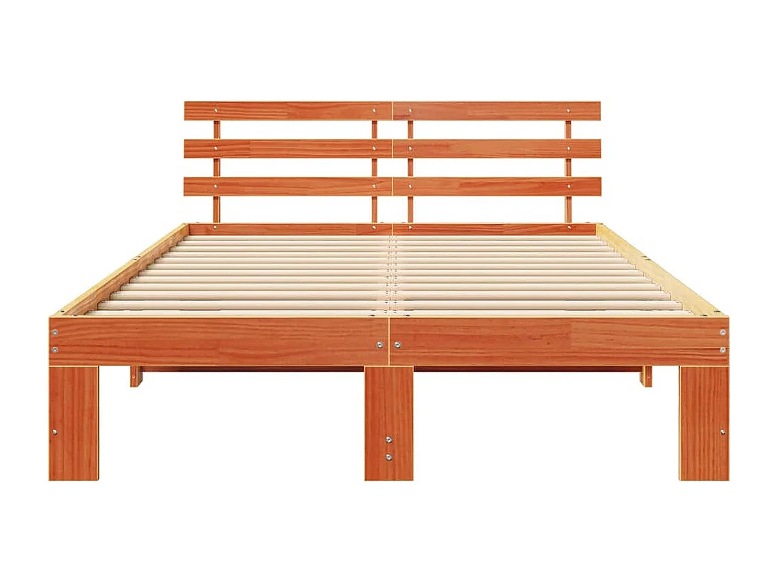 Lit simple | Lit adulte, enfant | Cadre de lit Marron 120x190 cm Bois de pin massif