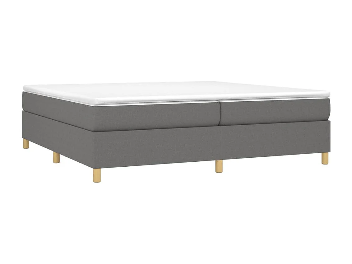 Lit double | Lit adulte | Cadre de lit gris foncé 200x200 cm tissu