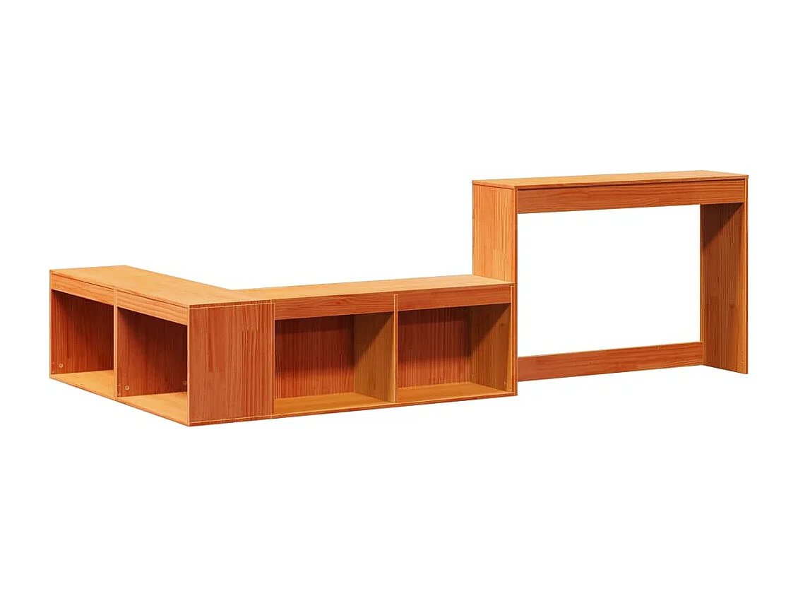 Lit simple | Lit adulte, enfant | Cadre de lit cire marron 75x190 cm bois pin massif