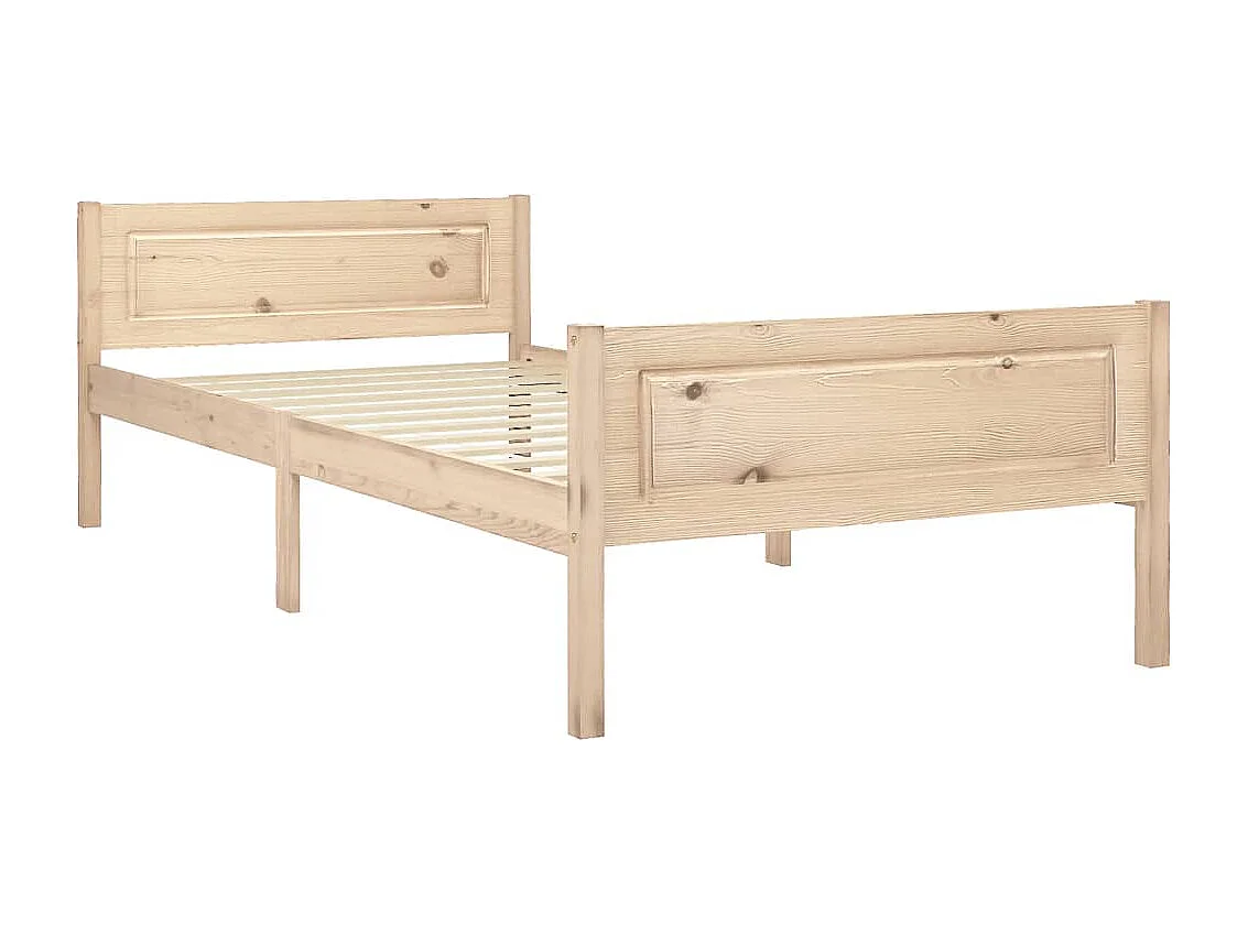 Lit simple | Lit adulte, enfant | Cadre de lit bois de pin massif 90x200 cm
