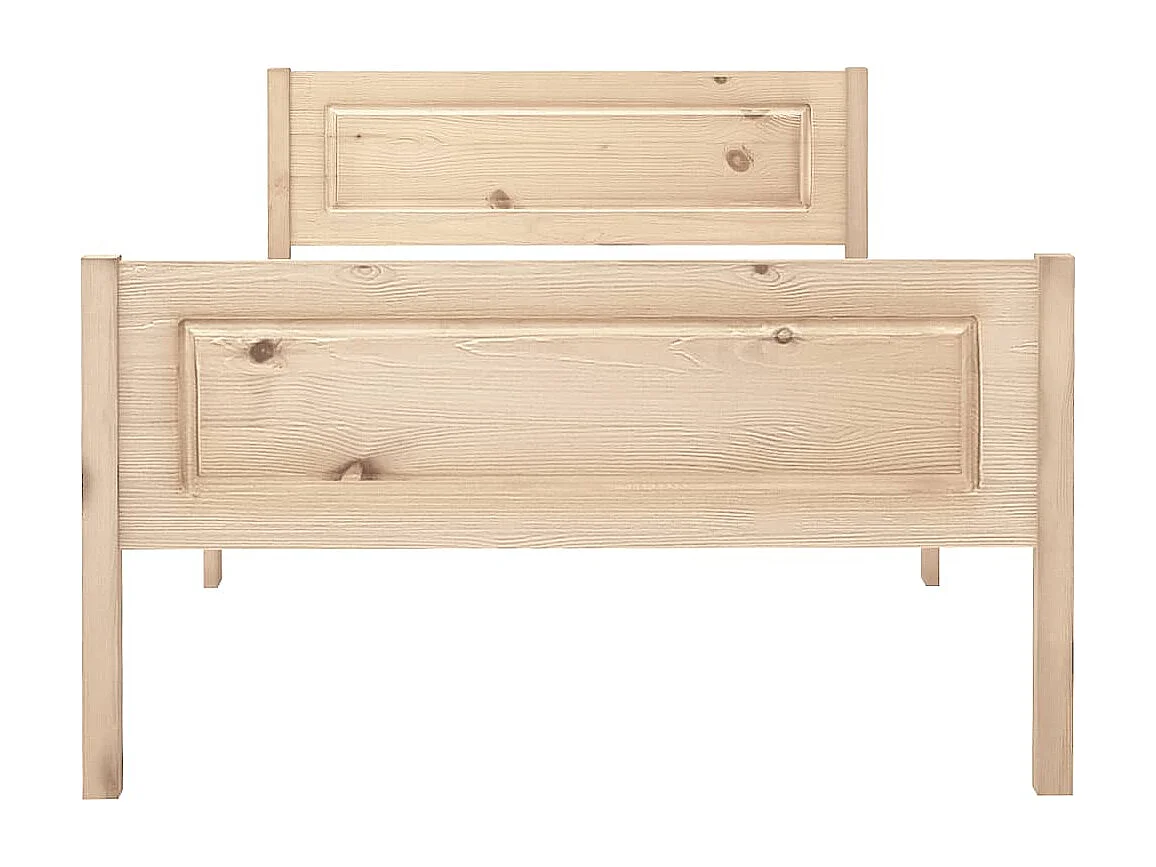 Lit simple | Lit adulte, enfant | Cadre de lit bois de pin massif 90x200 cm