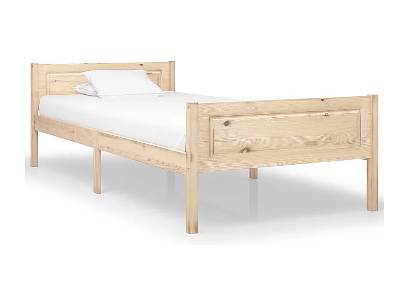 Lit simple | Lit adulte, enfant | Cadre de lit bois de pin massif 90x200 cm