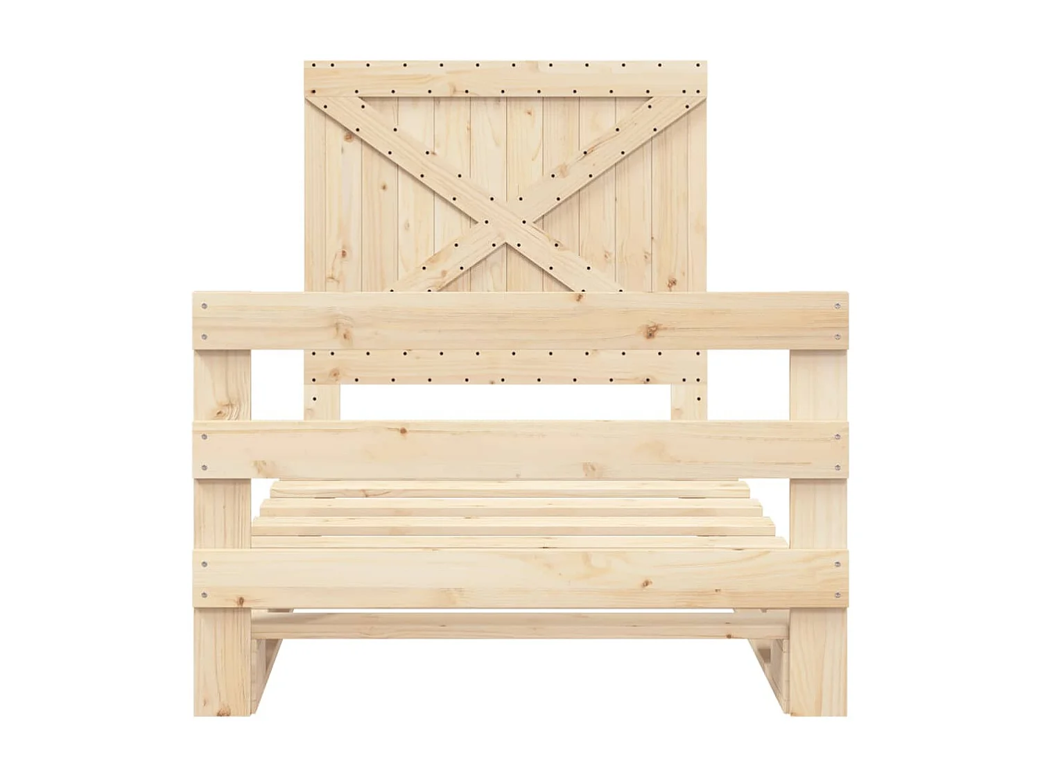 Lit simple | Lit adulte, enfant | Cadre de lit avec tête de lit 100x200 cm