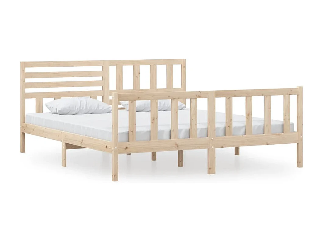 Lit double | Lit adulte | Cadre de lit bois massif 180x200 cm