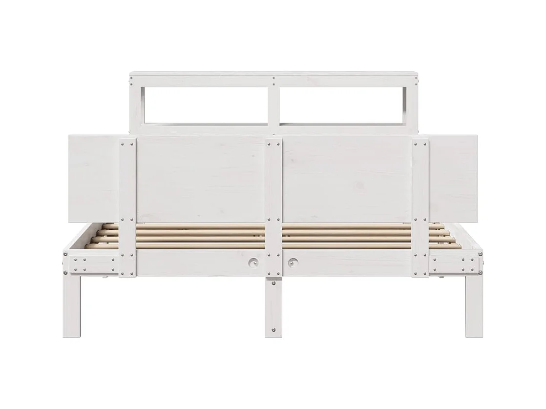 Letto per adulti | Letto matrimoniale | Giroletto con Testiera senza Materasso Bianco 140x190 cm