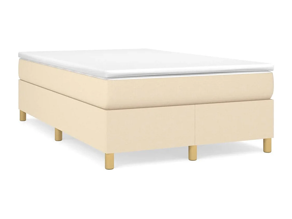 Lit simple | Lit adulte, enfant | Cadre de lit crème 120x200 cm tissu