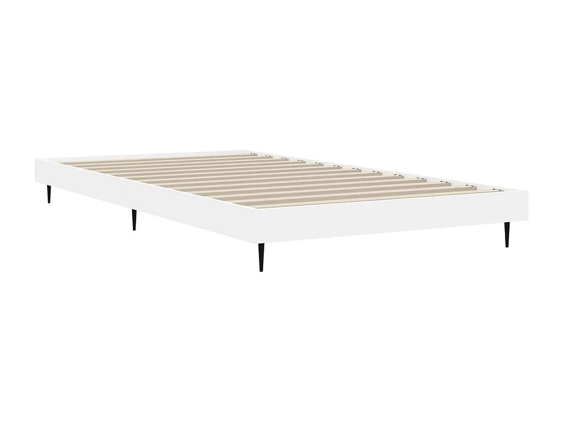 Lit simple | Lit adulte, enfant | Cadre de lit blanc 90x200 cm bois d'ingénierie