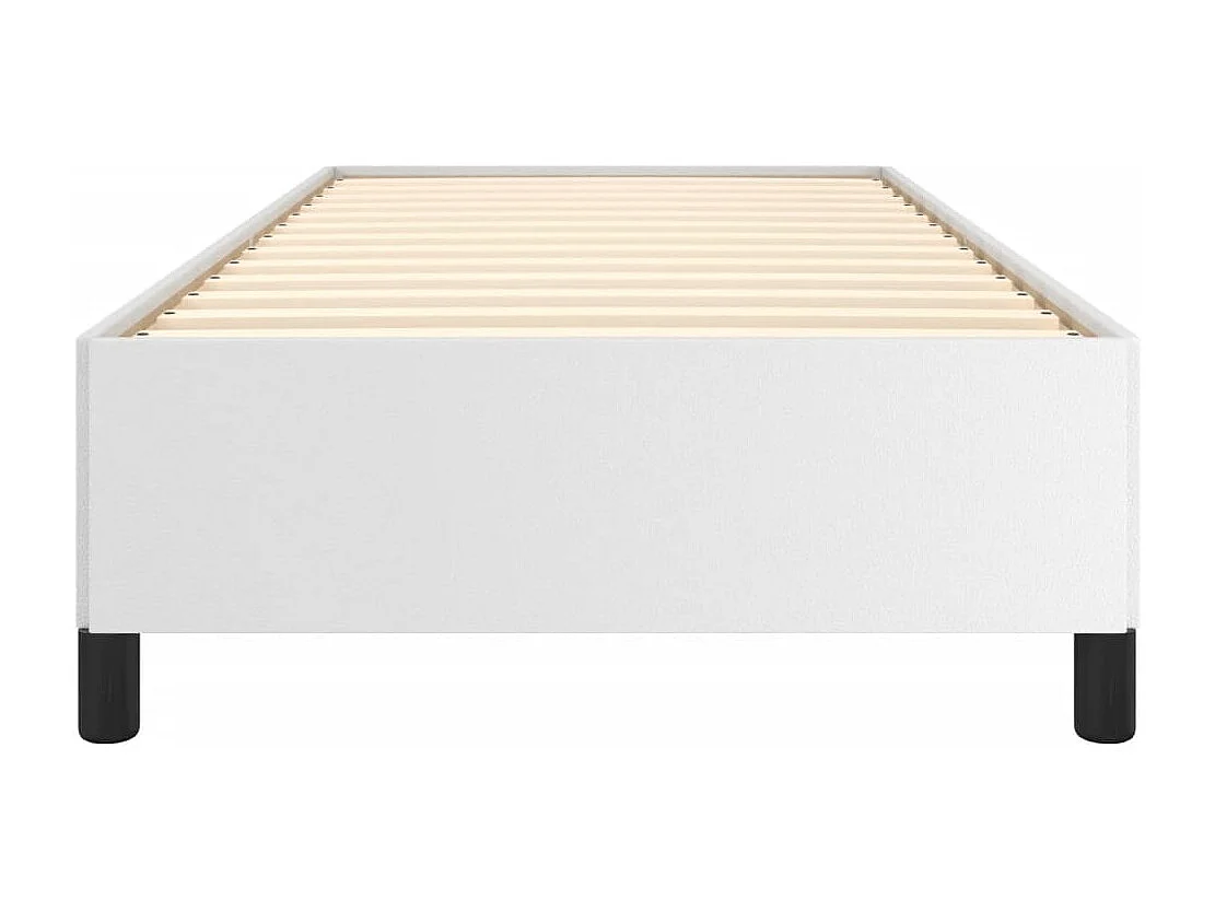 Lit simple | Lit adulte, enfant | Cadre de lit blanc 90x200 cm similicuir