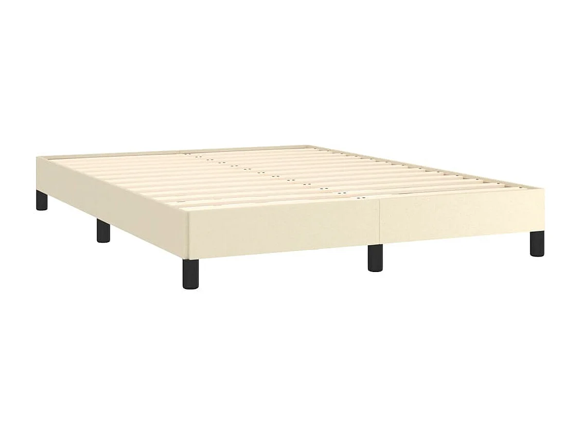 Lit double | Lit adulte | Cadre de lit crème 140x200 cm similicuir