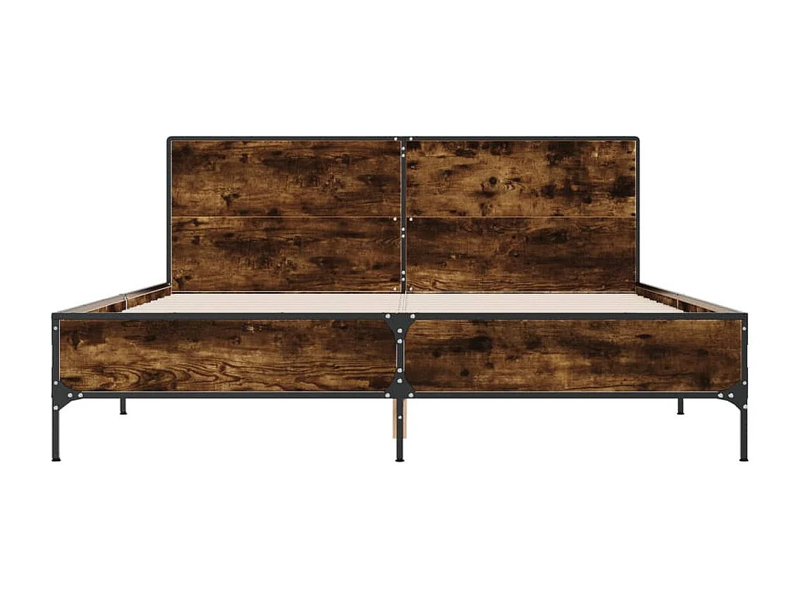 Lit double | Lit adulte | Cadre de lit chêne fumé 160x200 cm